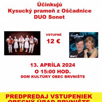 Veľkonočný koncert - Kysucký prameň z Oščadnice a DUO SONET 1